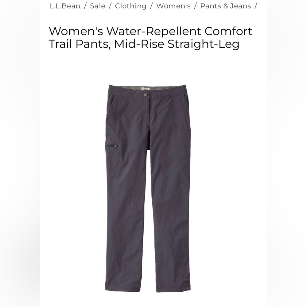 L.L. Bean Women's Black Comfort Trail Pants